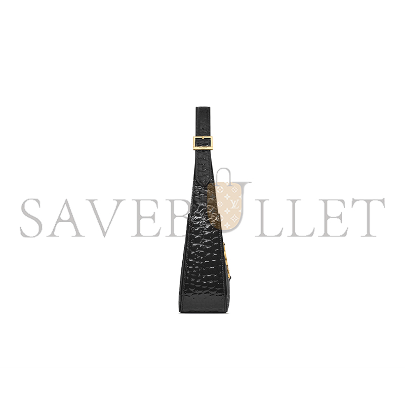 YSL LE 5 À 7 IN CROCODILE-EMBOSSED PATENT LEATHER 657228AAGKR1000 (23*16*6.5cm)